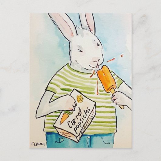 Lick Hare briefkaart (Voorkant)