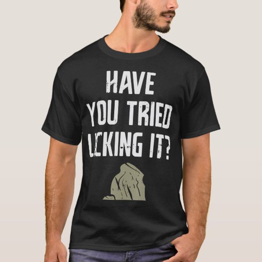 Lick it Rock Science Geology Pun Geologist Lapi T-shirt (Voorkant)