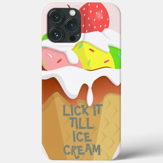 Lick it tot Ice Cream 2 paalkleurige iPhone draagt Case-Mate iPhone Case (Achterkant)