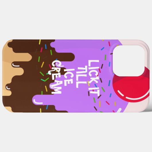 Lick it tot Ice Cream 3 Pastel Colour iPhone Case (Achterkant (horizontaal))