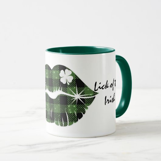 Lick (Luck) van de Ierse Editable Mok (Voorkant rechts)