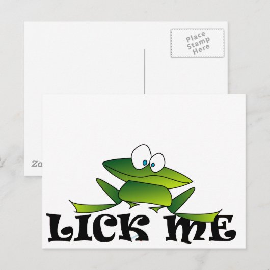 Lick me briefkaart (Voorkant / Achterkant)
