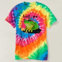 "Lick me." Psychoactive Toad Stropdas-Dye T-shirt