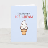 Lick me tot Ice Cream Funny Birthday Kaart (Voorkant)
