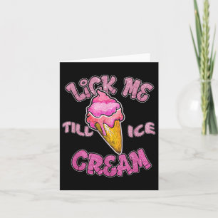 Lick me tot ik ijs, volwassen mens, zomerseizoen kaart