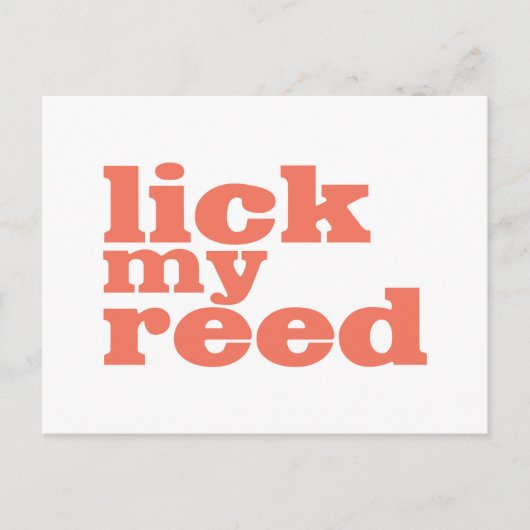 Lick My Reed Briefkaart (Voorkant)