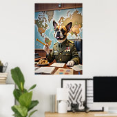 Lick neemt de leiding: kaarten en munchies poster (Thuiskantoor)