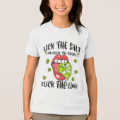 Lick Salt Swallow Tequila Cinco Mayo Drink Mexi Tri-Blend Shirt (Voorkant)