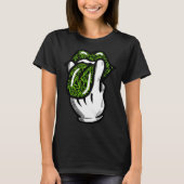 Lick Smoke Weed Leaf Pattern Pot Gift T-shirt (Voorkant)