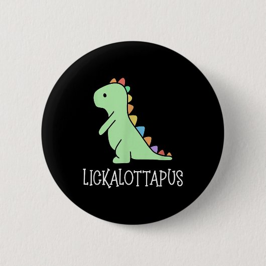 Lickalottapus Grappig Lesbische LGBTQ Pride, Grapp Ronde Button 5,7 Cm (Voorkant)