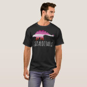 Lickalottapus Lesbische Pride Flag Dinosaur Stegas T-shirt (Voorkant volledig)