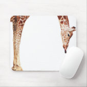 "Licker" Giraffe Wildlife Animal Waterverf Muismat (Met muis)