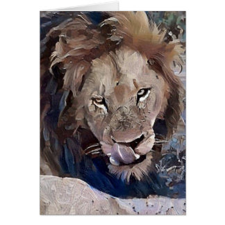 Licking Lion