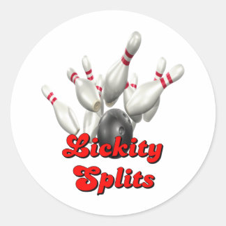 Lickity Split Bowling Ronde Sticker
