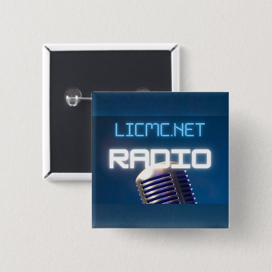 LICMC-radio-Button Vierkante Button 5,1 Cm (Voorkant /achterkant)