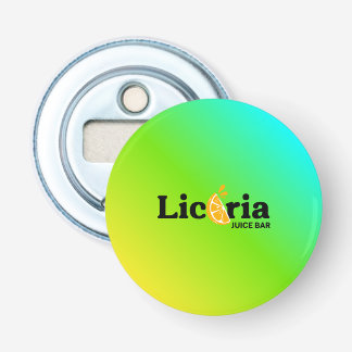 Licoria Juice Bar Gradiënt Logo Fles Button Flesopener