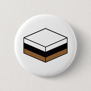 Licorice All Sort - White, Black en Brown Ronde Button 5,7 Cm