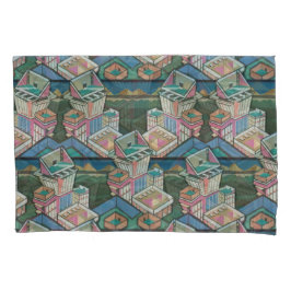 Licorice allsorts 3D collage in suede Kussensloop