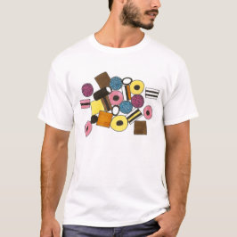 Licorice Allsorts All Sorts Licorice Snoep Sweets T-shirt