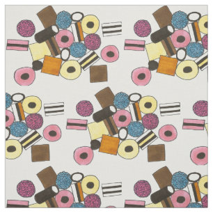 Licorice Allsorts All Sorts Snoep Foodie Fabric Stof