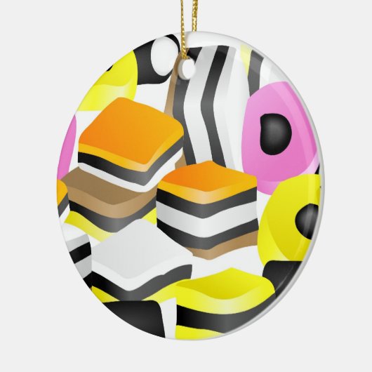 Licorice Allsorts Keramisch Ornament (Links)