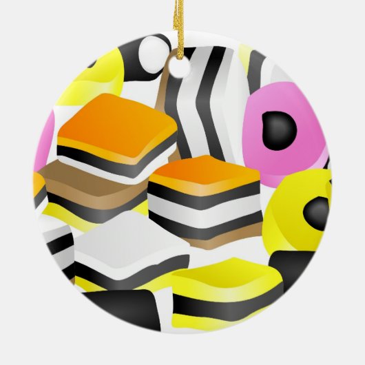 Licorice Allsorts Keramisch Ornament (Achterkant)