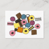 Licorice Allsorts Snoepjes Snoep Winkelwagentjes Visitekaartje (Voorkant)