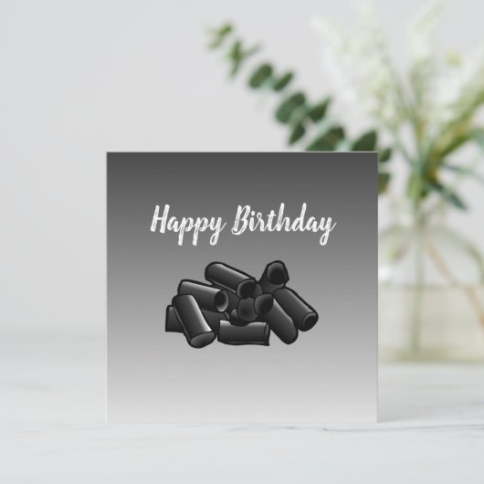 Licorice Flat Greeting Birthday Kaart (Staand voorkant)