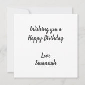 Licorice Flat Greeting Birthday Kaart (Achterkant)