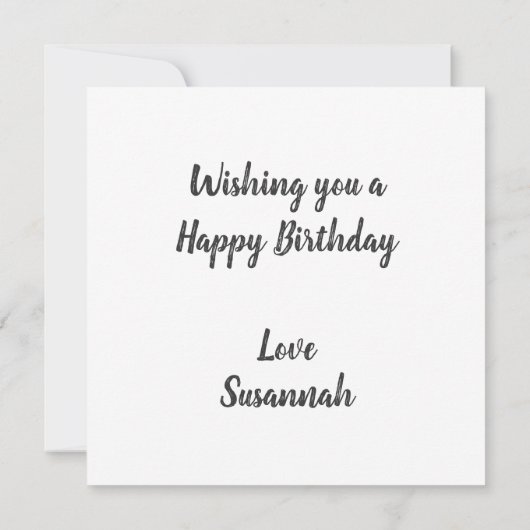 Licorice Flat Greeting Birthday Kaart (Achterkant)