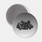 Licorice on a Circle Magnet (Voorkant / Achterkant)