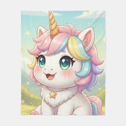 licorne 3 fleece deken (Voorkant)