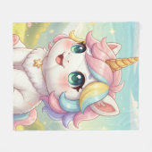 licorne 3 fleece deken (Voorkant (Horizontaal))