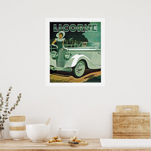 Licorne Automobile Advertisement Poster (Keuken)