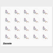 Licorne Poop Ronde Sticker (Vel)