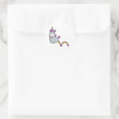 Licorne Poop Ronde Sticker (Tas)