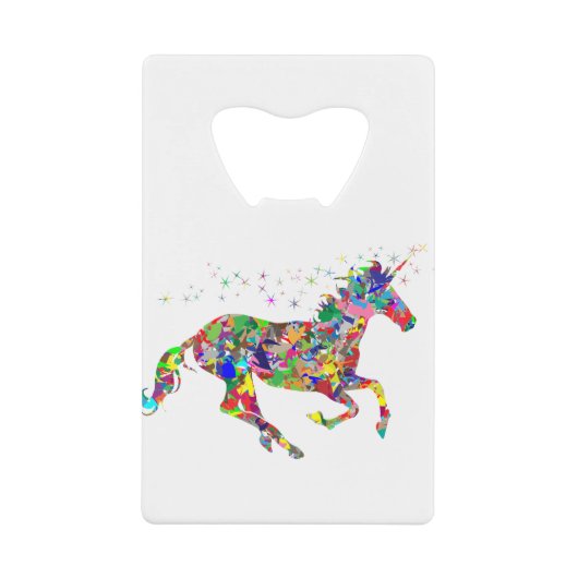 Licorne Rainbow Creditkaart Flessenopener (Voorkant)