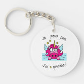 Licorne-sleutelhanger: "Ik kan niet, ik heb een zw Sleutelhanger (Voorkant)