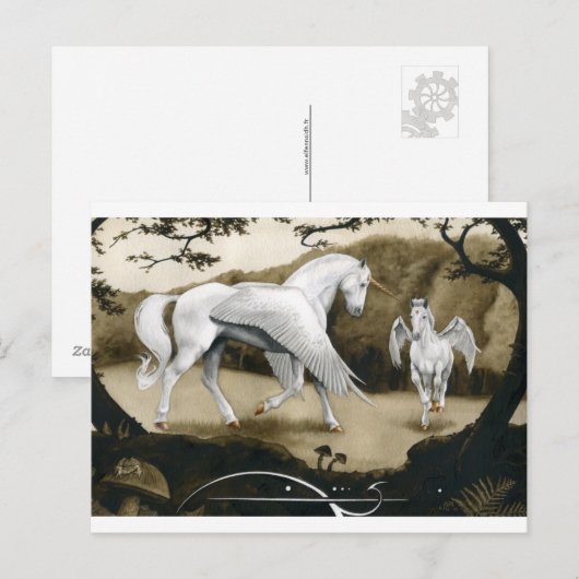 Licornes Briefkaart (Voorkant / Achterkant)