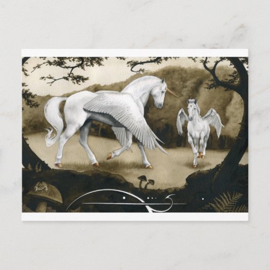 Licornes Briefkaart (Voorkant)