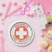 Lid-brandweer Papieren Bordje (Feest)