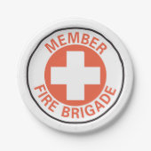 Lid-brandweer Papieren Bordje (Voorkant)