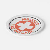 Lid-brandweer Papieren Bordje (Gekanteld)