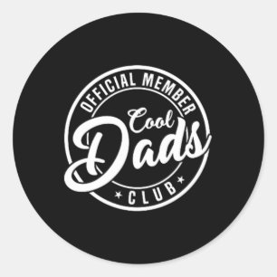 Lid Cool Dads Club 2 Sided Funny Fathers Day Ronde Sticker