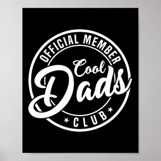 Lid Cool Dads Club 2-zijdig Grappige Vaderdag Poster (Voorkant)