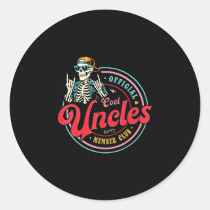 Lid coole ooms club grappige oom vaderdag ronde sticker