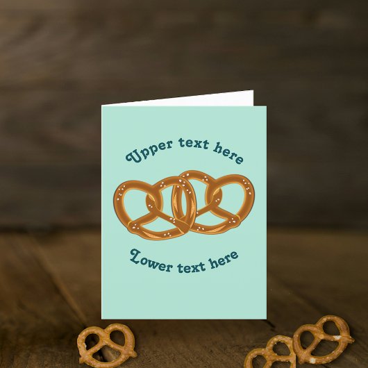 Lid geworden Pretzels met jouw tekst - broodthema  Bedankkaart