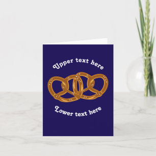 Lid geworden Pretzels met jouw tekst - broodthema  Bedankkaart