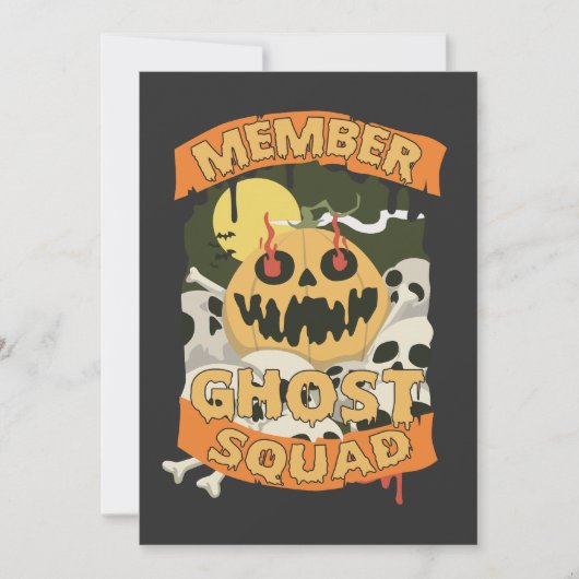 Lid Ghost Squad Grappige bijpassende neef Hallowee Kaart (Voorkant)