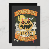 Lid Ghost Squad Grappige bijpassende neef Hallowee Kaart (Voorkant / Achterkant)